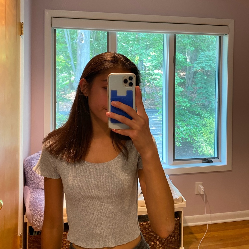 Grey Brandy Melville Crop Top